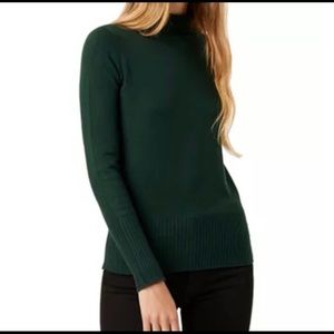 French Connection Green Mock Neck Sweater